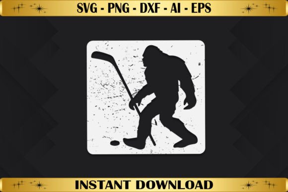 Bigfoot Hockey Player Graphics & T-Shirt Design Review
