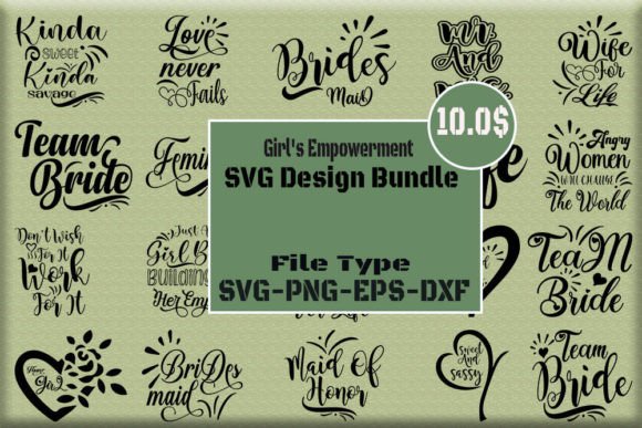 Girl’s Empowerment SVG Design Bundle: Graphics & T-Shirt Designs