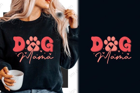 Retro Valentine SVG, Dog Mama: Graphics & T-Shirt Designs