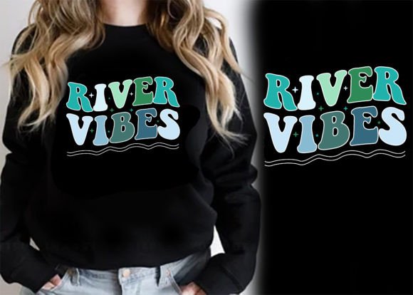 River Vibes Retro Groovy T-Shirt Graphics