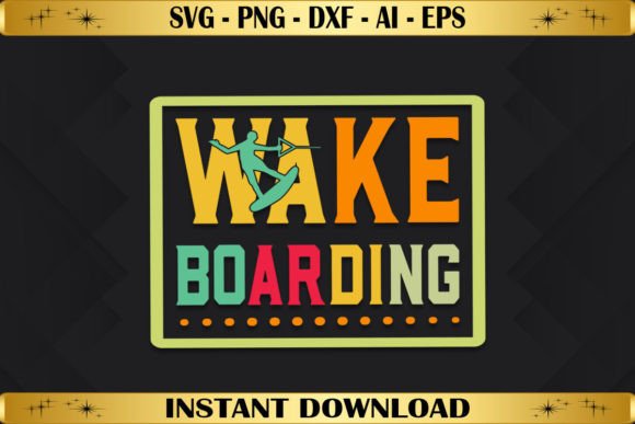 Vintage Wakeboarding Graphics for T-Shirt Designs