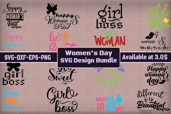 Women’s Day SVG Design Bundle: Graphics & T-Shirt Designs